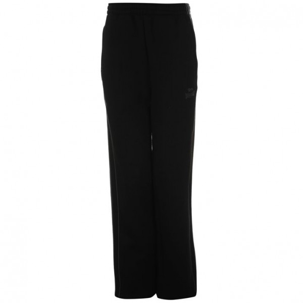  Lonsdale 2 Strip детско долнище анцуг Open Hem Jogging Bottoms Junior черно