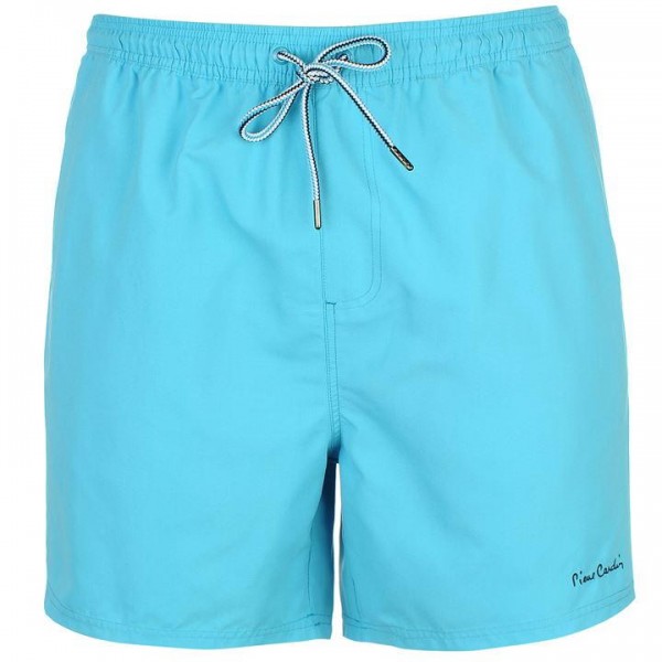 Pierre Cardin Swim Shorts Mens мъжки шорти спортни за плуване плувни полиестер с джобове сини тюркоаз 