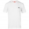 Детска тениска Slazenger Plain T Shirt Junior Boys бяла памук по врата