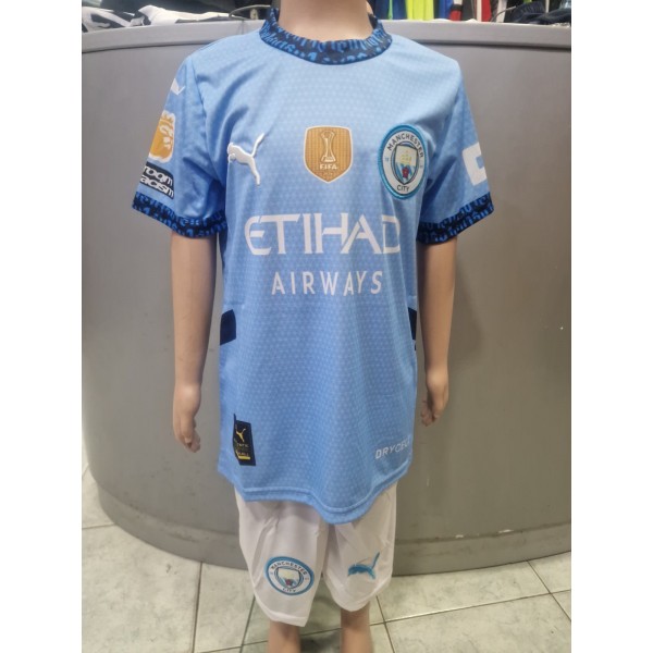  детски футболен екип Манчестър Сити  2024 2025 домакински Холанд