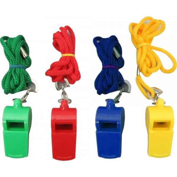 Свирка реферска (съдийска) с топче Barcelona, от PVC  Свирка реферска (съдийска) с топче Barcelona, от PVC