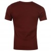  Pierre Cardin Мъжка тениска Rib Crew T Shirt Mens бордо Пиер Карден 100% памук рипс оригинална