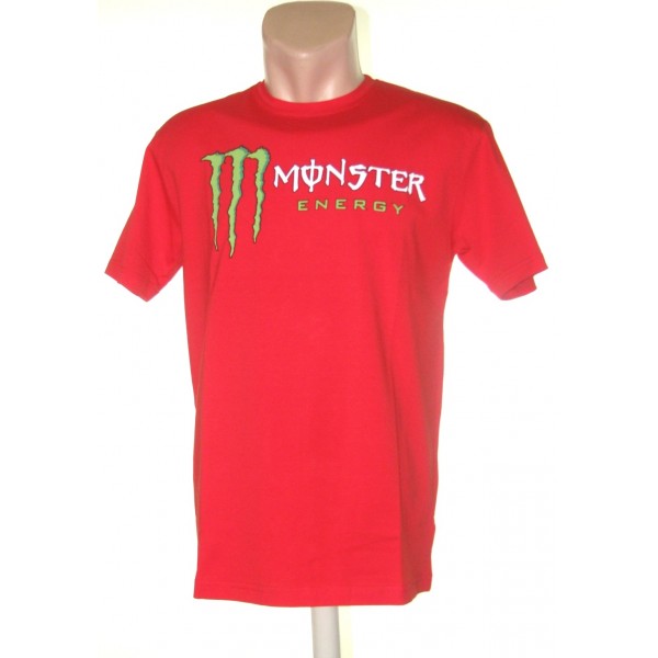 Мъжка тениска Monster червена памук еластан  Мъжка тениска Monster червена памук еластан