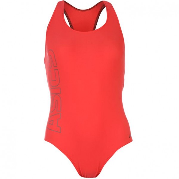 Asics дамски цял бански Асикс Asics Paola Suit Womens червен за басейн оригинален
