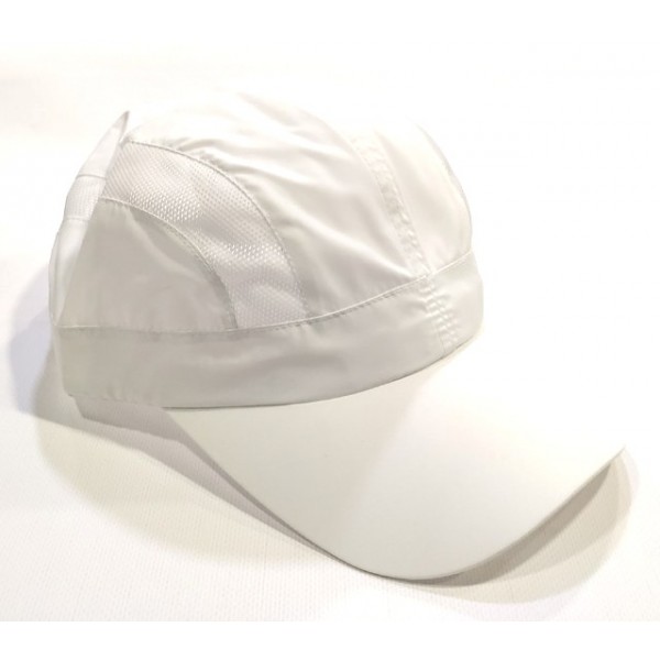  бейзболна шапка без надпис изчистена суперлека шифон с проветрение бяла