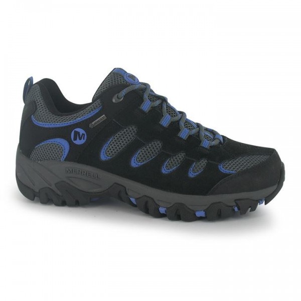  Merrell Ridge Low GTX дамски юношески дишащи водоустойчиви туристически обувки Gore-Tex Ladies Walking Shoes черни сини