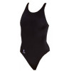 Kiefer детски цял бански Kiefer Team Solid Fitback Swimsuit Junior Girls за момиче черен