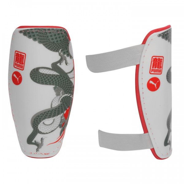  Puma Evo8 мъжки футболни кори протектори бели сиви