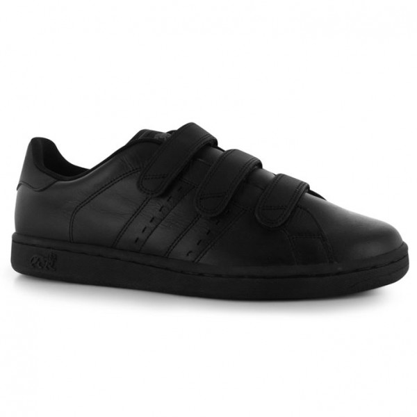  Lonsdale Leyton мъжки маратонки естествена кожа leather Mens Trainers с лепенки черни