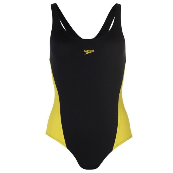  Speedo Endurance Plus Swimsuit Ladies дамски цял бански черен жълт