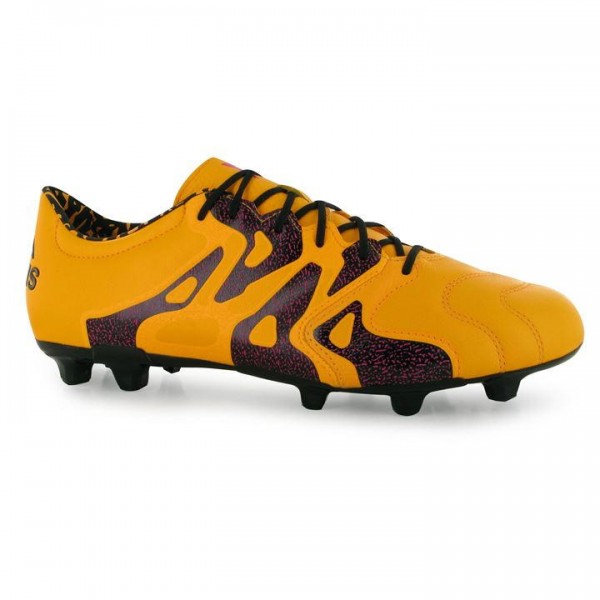  adidas X 15.2 Leather FG професионални футболни обувки бутонки  Mens Football Boots оранжеви жълти оригинални