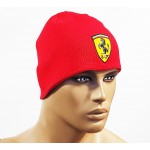  Ferrari зимна плетена шапка червена