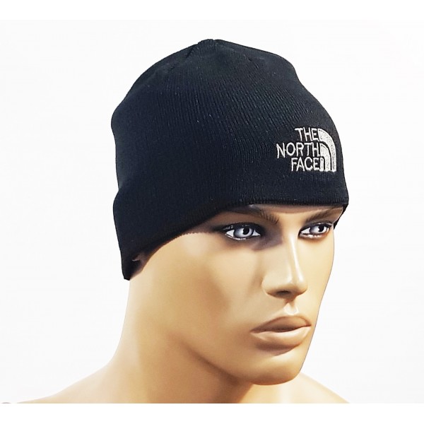  The North Face зимна плетена шапка черна