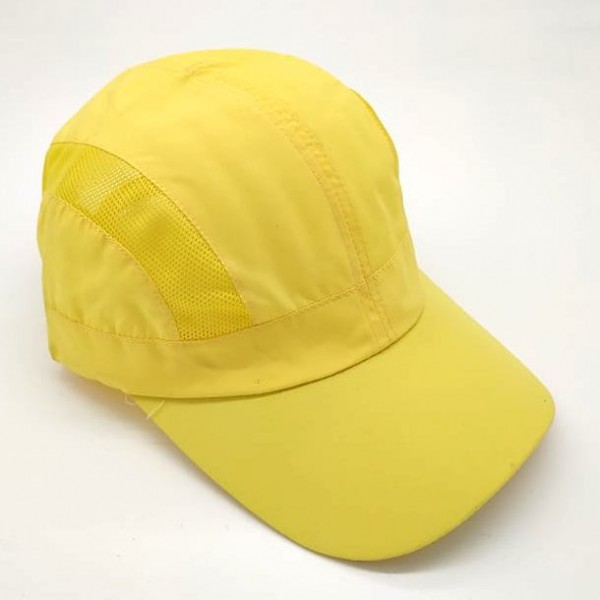  бейзболна шапка без надпис изчистена суперлека шифон с проветрение жълта