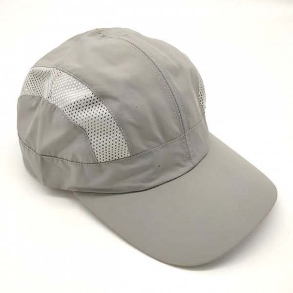  бейзболна шапка без надпис изчистена суперлека шифон с проветрение сива