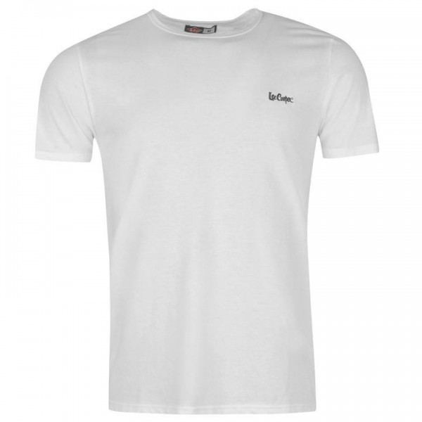  Lee Cooper мъжка тениска Crew Neck T-Shirt Mans памучна бяла