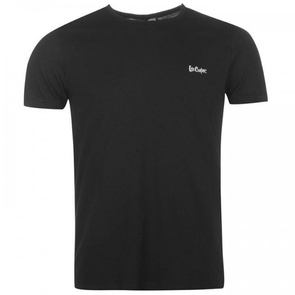  Lee Cooper мъжка тениска Crew Neck T-Shirt Mans памучна черна