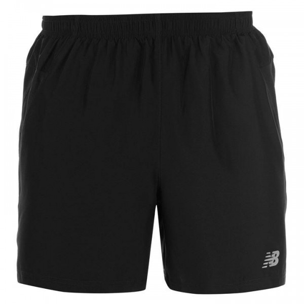  New Balance 5inch Woven Run Shorts Mens мъжки шорти бермуди за тенис на корт  полиестер черни оригинални