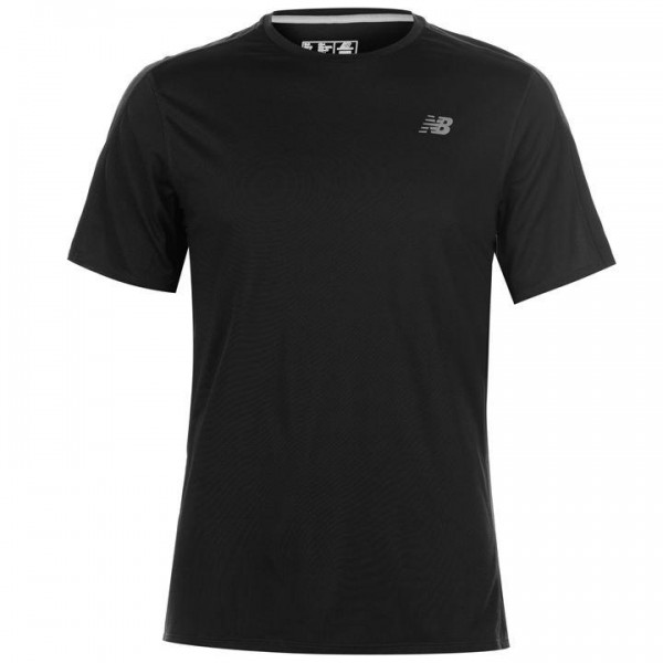 New Balance Accelerate мъжка тениска Short Sleeve T Shirt Mens полиестер оригинална черна   New Balance Accelerate мъжка тениска Short Sleeve T Shirt Mens полиестер оригинална черна