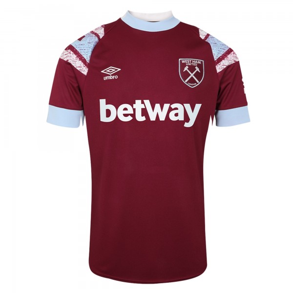Umbro West Ham United мъжка футболна тениска Уест Хям Юнайтед 2022 2023 домакинска Umbro West Ham United мъжка футболна тениска Уест Хям Юнайтед 2022 2023 домакинска